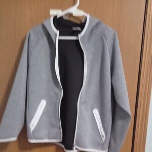 ZYIA Gray and White Active Jacket